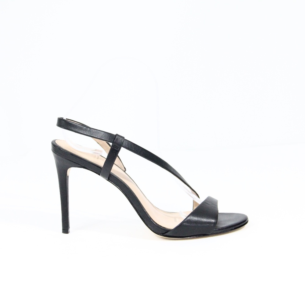 Rachel Zoe Black Strappy Stiletto Heels sz 9 Women Leather Sandals nina